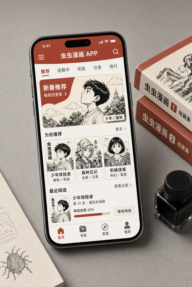 虫虫漫画APP|把清楚的栏目带到移动端